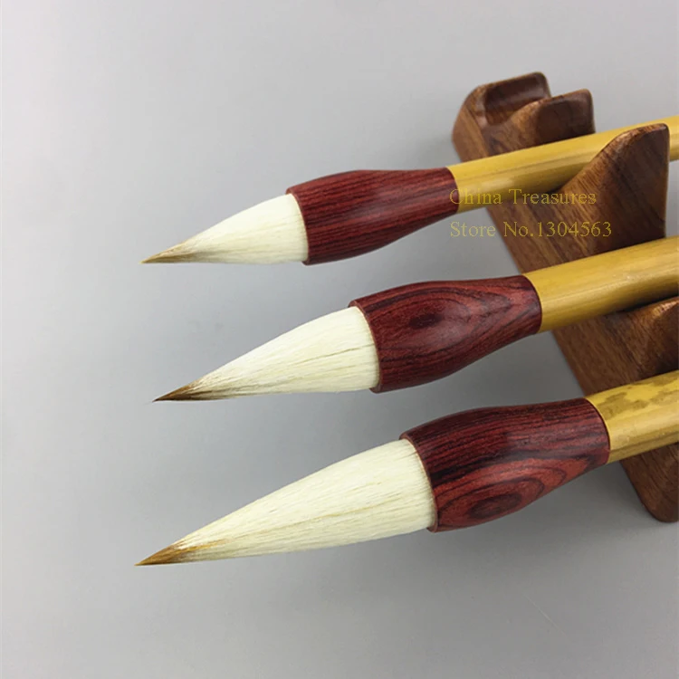 Cena 3 Sztuk/partia, Pędzel Do Chińskiej Kaligrafii Zestaw Ji Ju Suan Tou Mao Bi Li Shu Xiao Kai Cao Shu