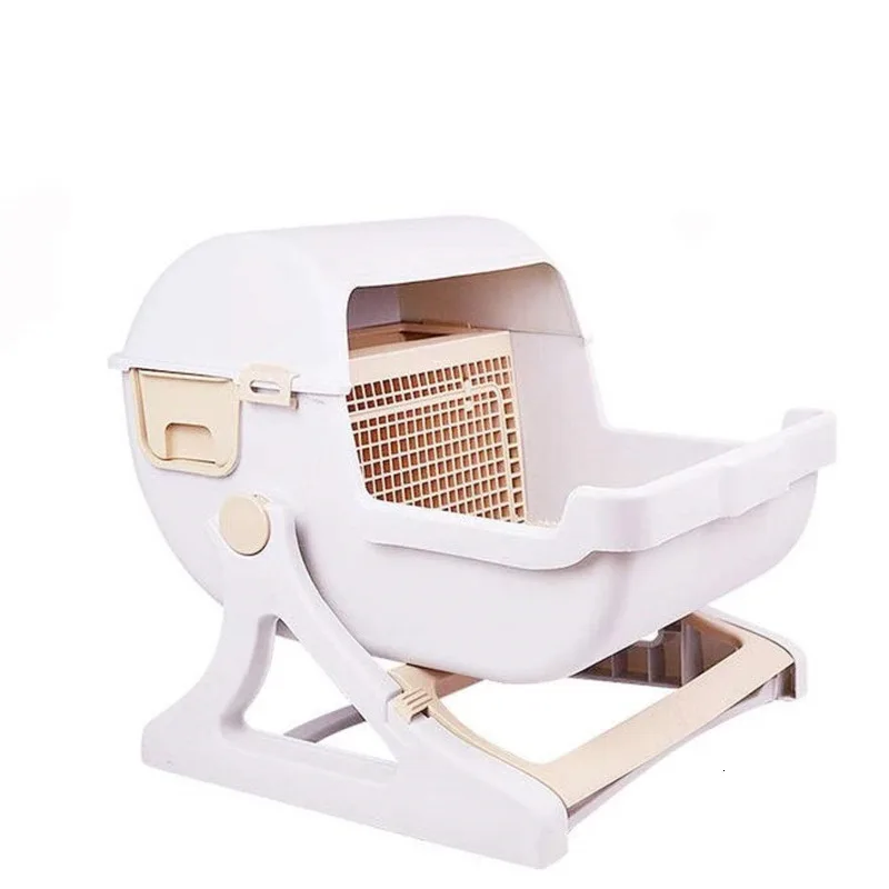 Полузакрытый поднос для кошачьего туалета полуавтоматический кошек M6078|Лотки и