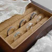 newest trend jewelry authentic 925 silver midi multiple styles finger ring for woman vintage thai silver wedding engagement gift