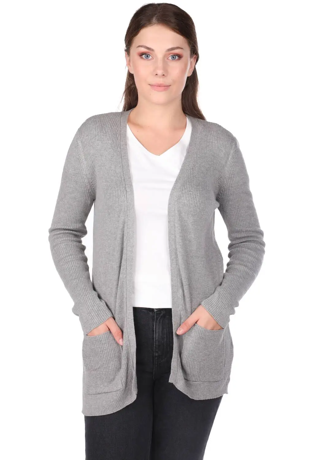 

Gri n Ak Cepli Kadn Triko Hrka