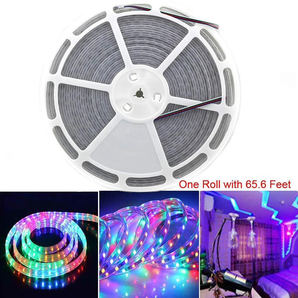 5050 24V Светодиодная лента 20 м IP67 Водонепроницаемый 1200Led RGB светодиодный светильник