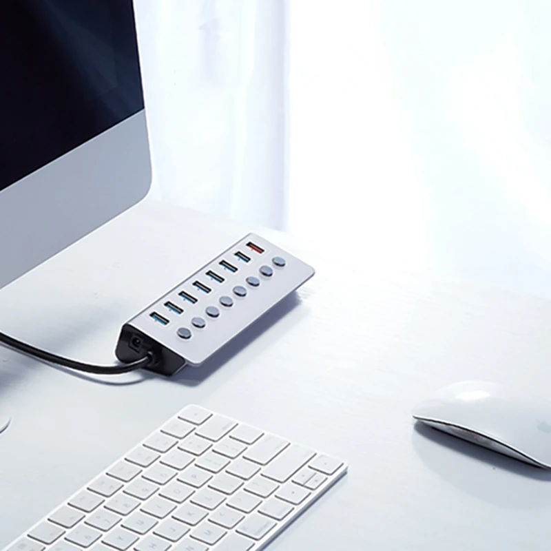 Концентратор USB 3 0 с независимым переключателем порт питания компьютера