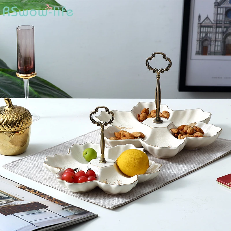 Роскошное керамическое блюдо для конфет с изображением лося креативная форма