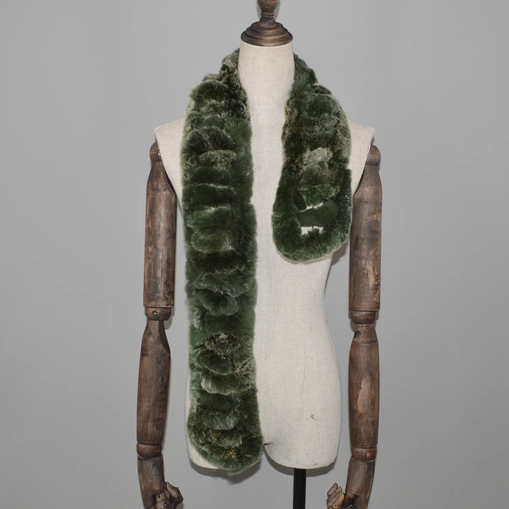 Женский шарф из натурального меха кролика Рекс мягкий 2020 шарфы кроличьего оптом