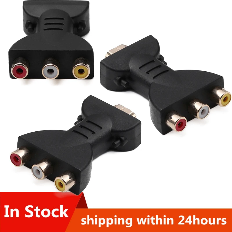 Новый RGB RCA видео аудио адаптер MaleTo 3 AV компонент преобразователь 720P 1080P цифровой