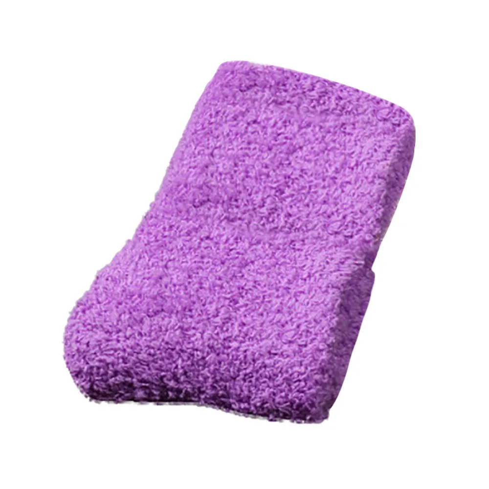 purple Домашние женские мягкие носки-тапочки для девочек; пушистые теплые зимние носки; L0801 - Цвет: purple