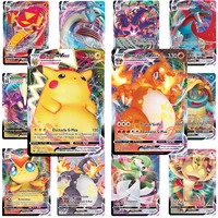 in stock pokemon vmax french english cards 100pcs pikachu torgamord victini scolocendre morpeko card game collection toys