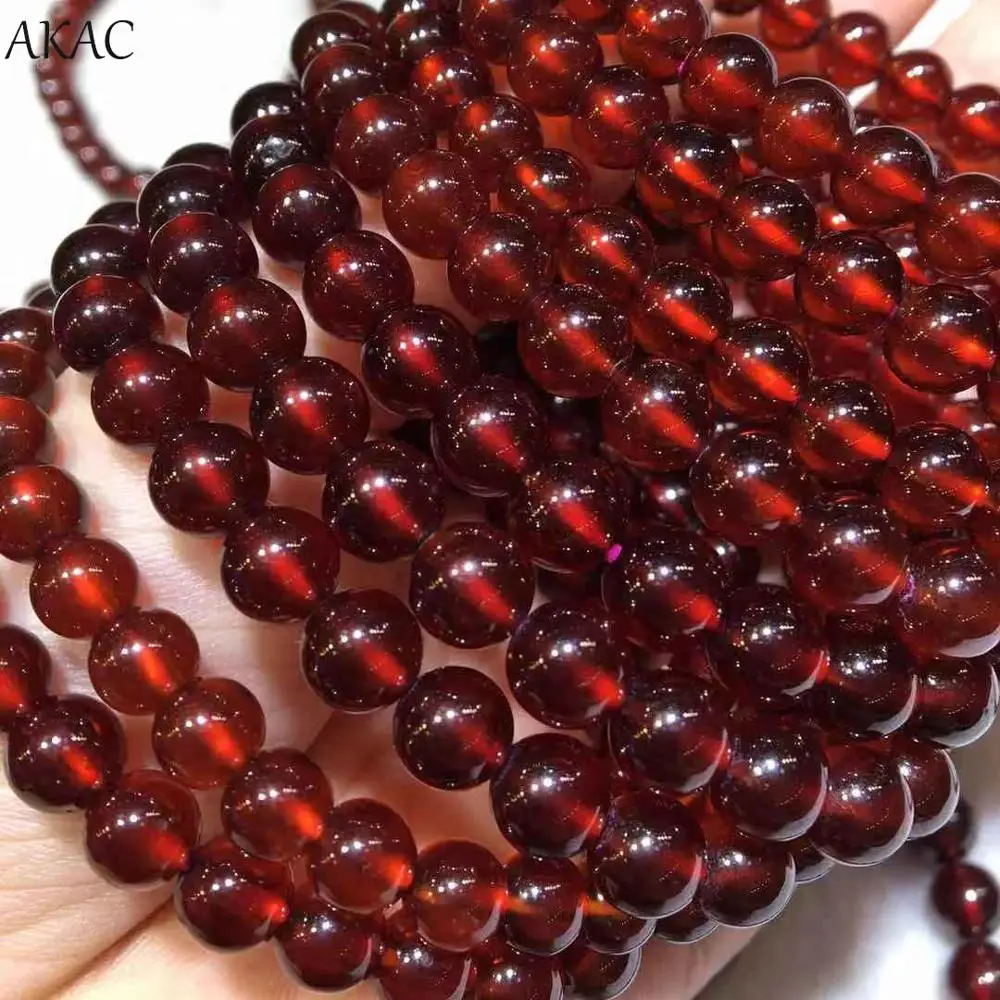 AKAC 7 мм approx26beads AA натуральный апельсиновый гранатовый браслет для женщин или