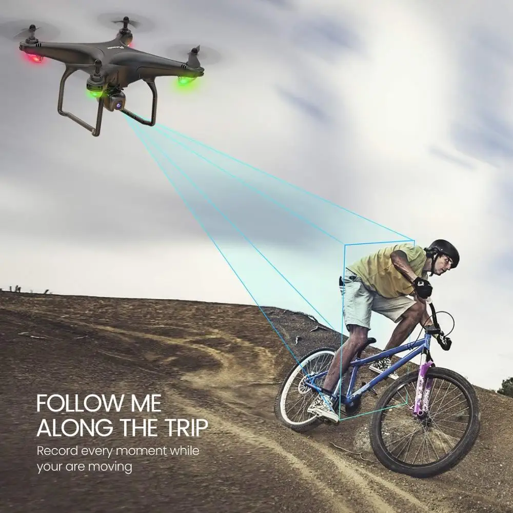 Квадрокоптер Potensic D58 FPV с камерой 1080P 5g Wi-Fi HD видео gps автоматическим возвратом
