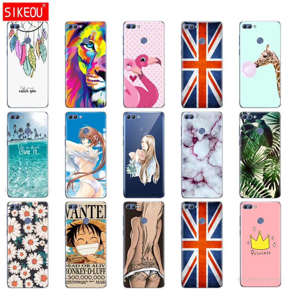 Силиконовый чехол для Huawei p smart 2018 Enjoy 7S psmart задняя крышка полностью 360 Защитный