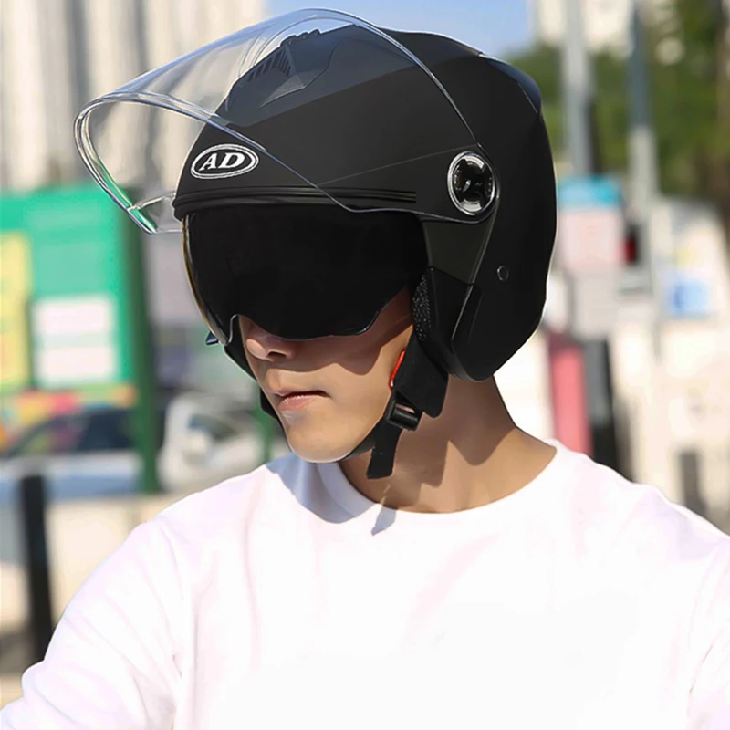 Шлем Мужской винтажный с двойными линзами для мотокросса | Автомобили и
