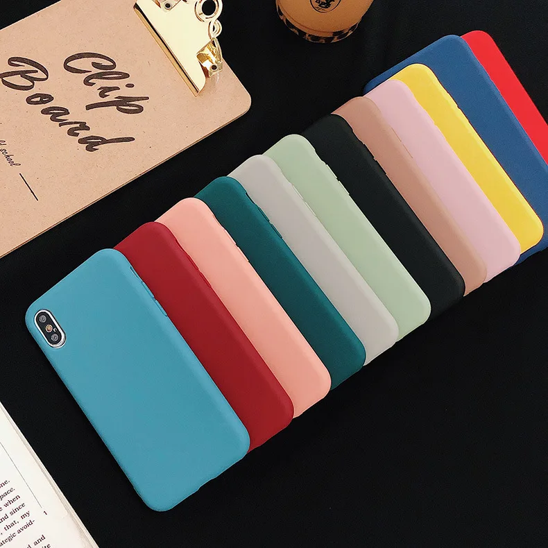 silicone solid color phone case for xiaomi redmi note 9 8 8t 7 6 5 4 4x 3 5a prime soft cover candy color redmi s2 k20 k30 pro free global shipping