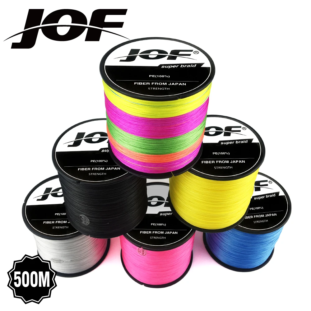 500M X8 JOF брендовая супер прочная японская многофиламентная 100% PE плетеная леска 8