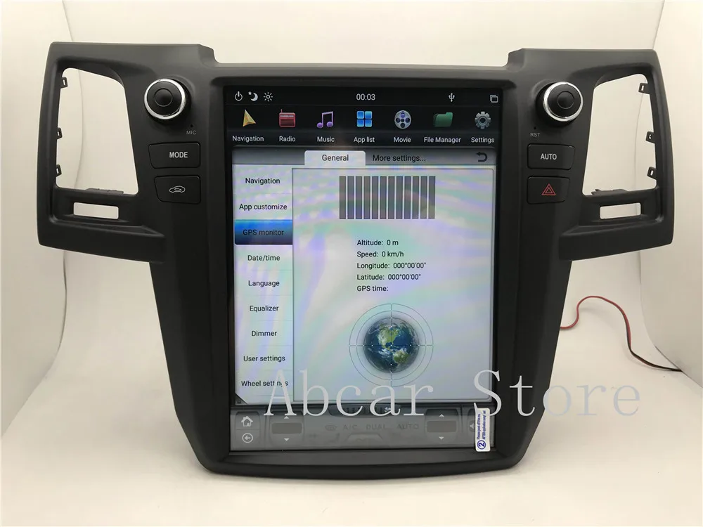 12,1 ''Tesla стиль Android 8,1 автомобильный dvd-плеер gps навигация для Toyota Fortuner 2007- головное устройство стерео PX6 HDMI радио ips