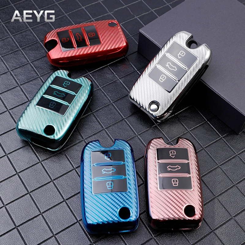 

Carbon Filber Tpu Car Key Case Cover Shell Fob For MG MG5 MG6 MG7 ZS GT GS HS For Roewe RX5 I5 MAX RX3 Auto Shell Accessories