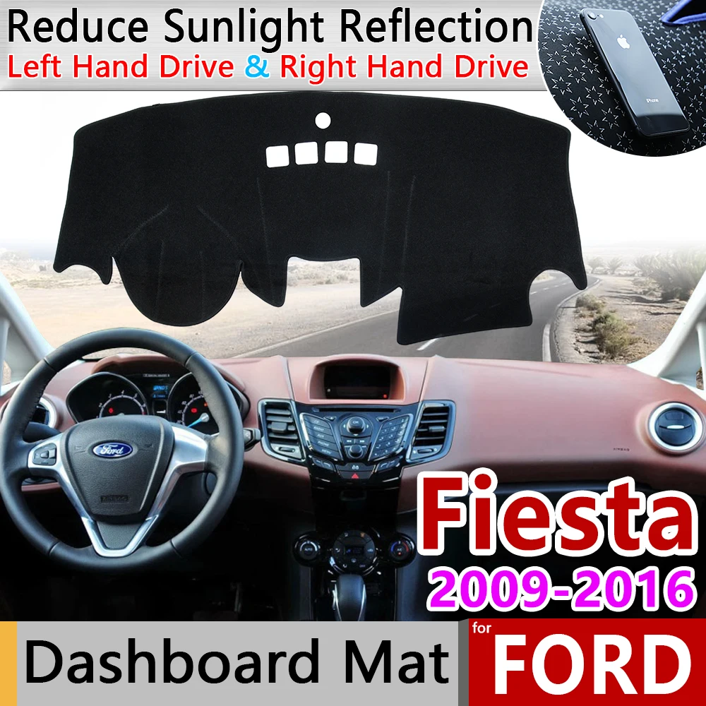 Для Ford Fiesta MK7 ST 2009 2010 2011 2012 2013 2014 2015 2016 Противоскользящий коврик приборная панель