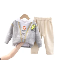 spring autumn baby boys clothes suit children girls fashion coat hoodies pants 3pcssets toddler casual costume kids tracksuits