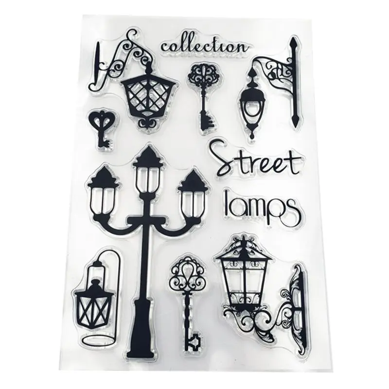 Уличная лампа силиконовый Печатный штамп DIY Скрапбукинг Фотоальбом Декор