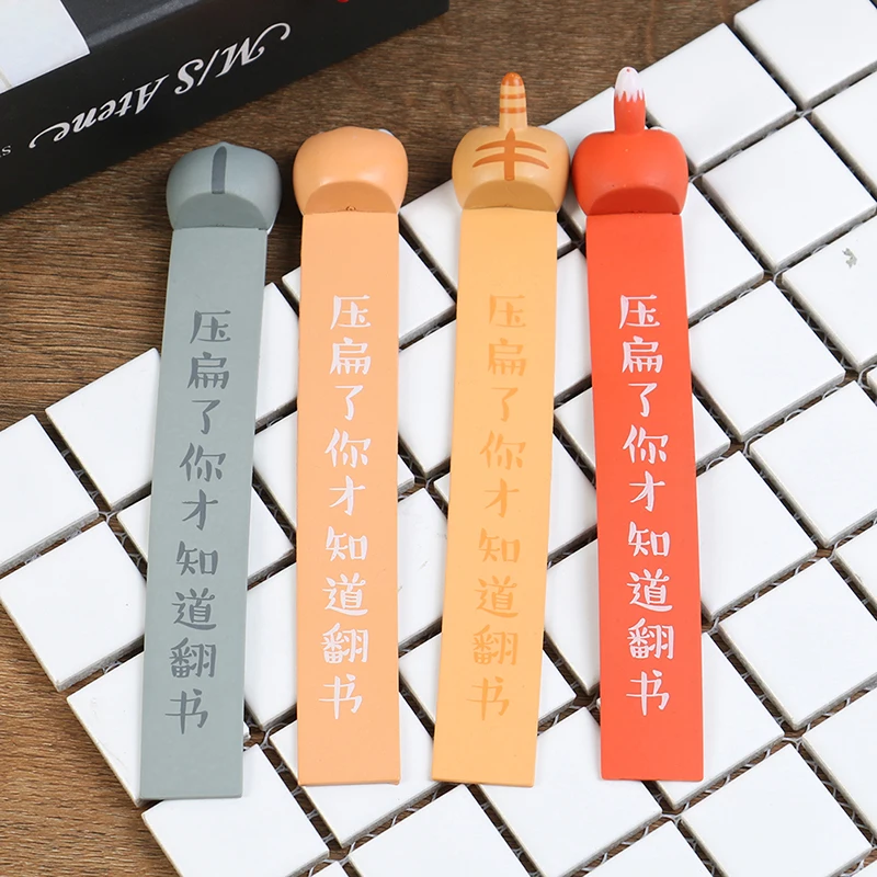 14.5*2cm Cute Cartoon Cat Fox Hamster Dog Bookmarks Novelty Book Reading Item Creative Gift for Kids Children Stationery |