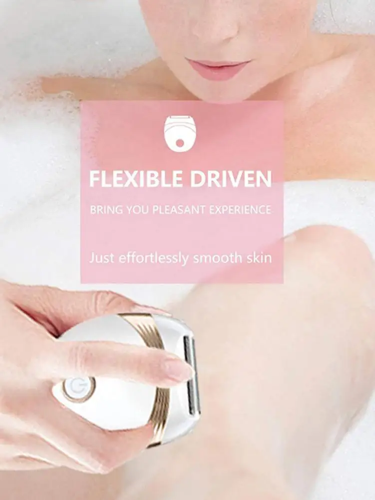 

Электробритва Беспроводная Бритва для сухой и влажной уборки, триммер для бикини для женщин, безопасная и безболезненная бритва, легко носи...