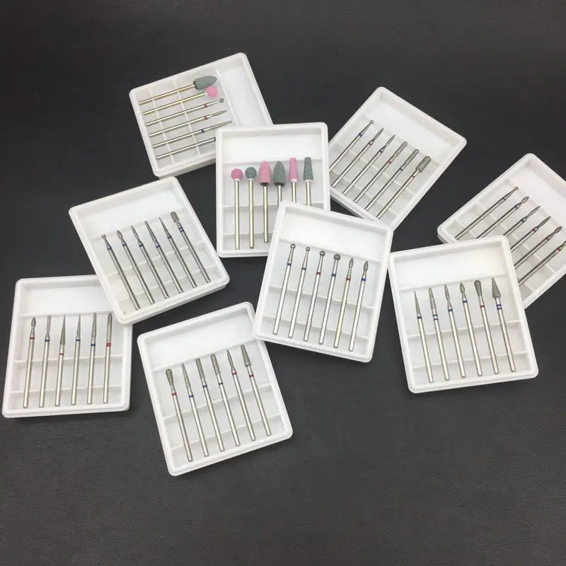 

Набор алмазных насадок для маникюрной дрели, 6 шт.