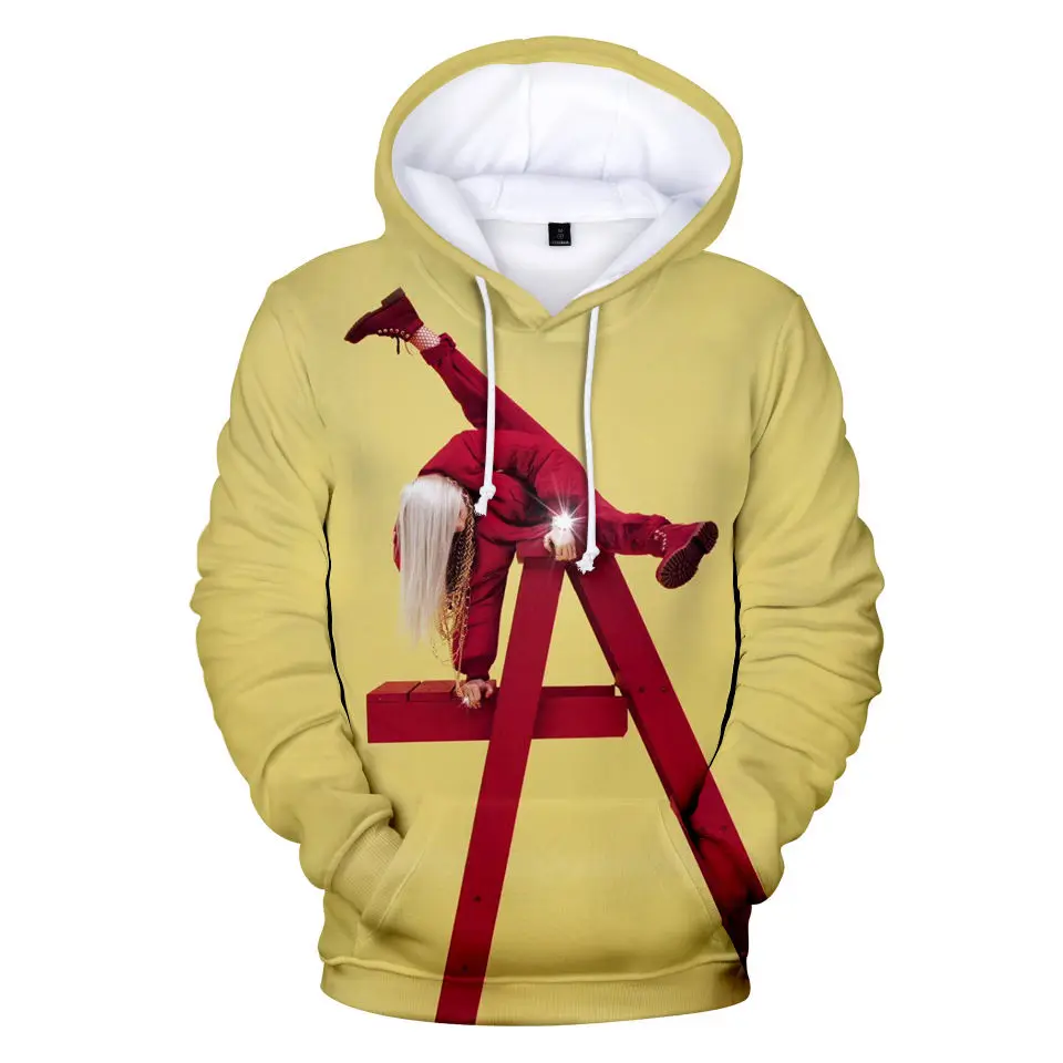 Модные дизайнерские 3D толстовки Billie Eilish для мужчин и женщин худи с капюшоном