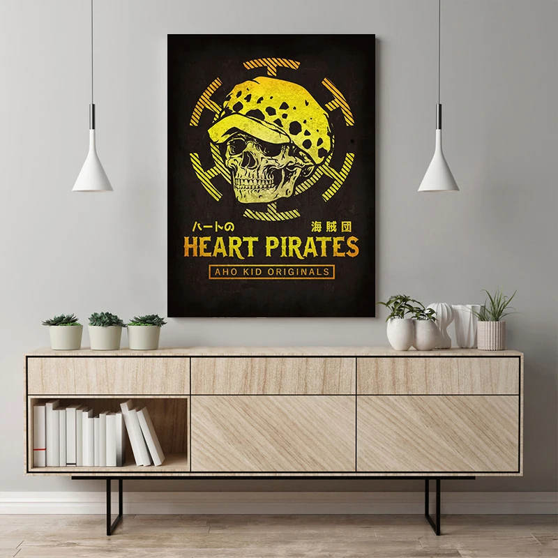 

Modern One Piece Anime Canvas Poster Painting Heart Pirates Nordic Style For Wall Art HD Print Picture Living Room Home Decor
