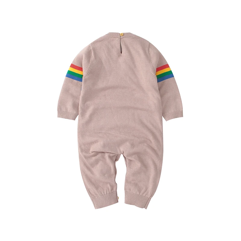

Baby Boys Girls Knitted Print Romper Jumpsuit Cute Autumn Winter Long Sleeve Warm Toddler Infant Rompers Children Clothing