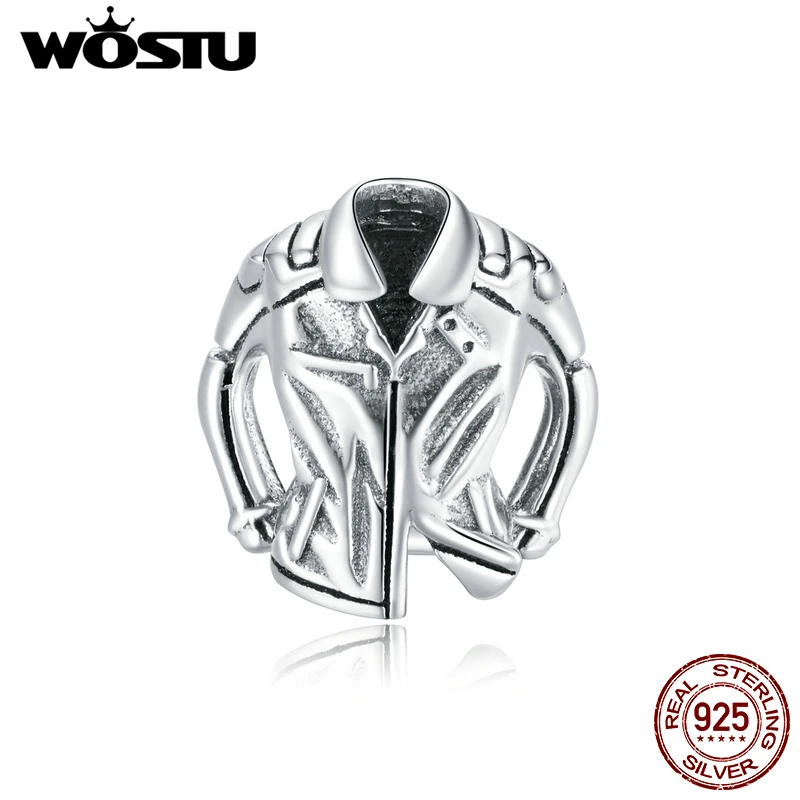 WOSTU S925 стерлингового серебра в форме сердца из бисера поставляющая материалы для