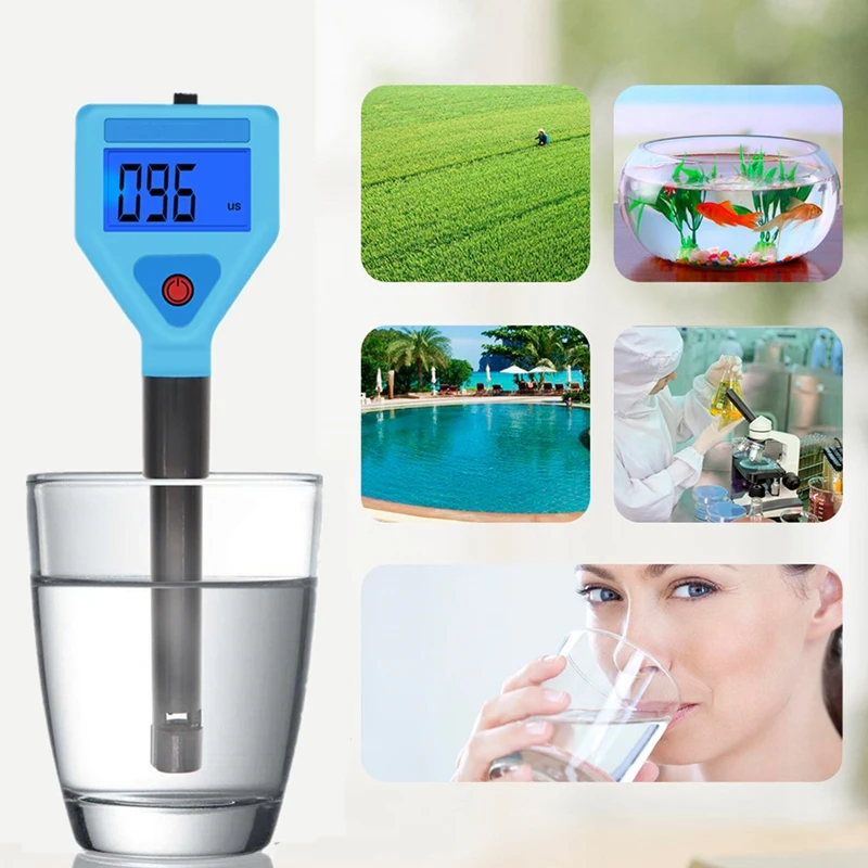 

Digital EC Meter Tester Water Quality Monitor EC-98303 Water Analyzer LCD Display for Pools Drinking Water Aquariums