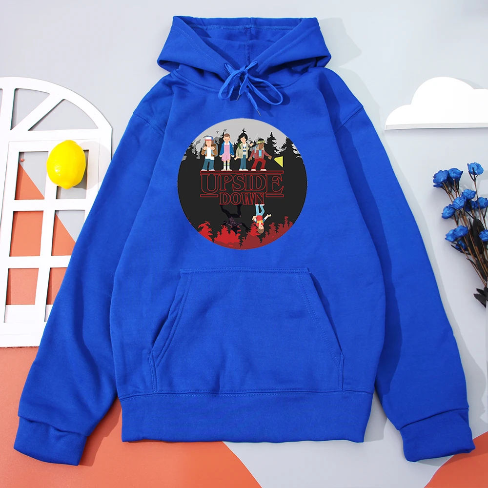 

Толстовка мужская флисовая с мультяшным принтом «очень странные дела»