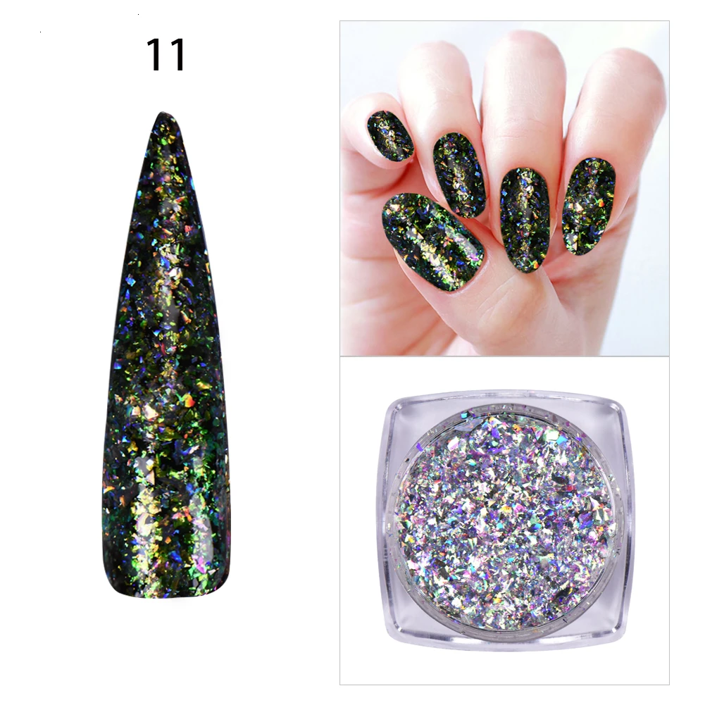 BeautyBigBang, 0,2 г, хамелеон, лак для ногтей, неровные блестки, порошок кораллового цвета, блестки, маникюрные украшения ногти, блестки