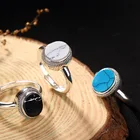 Новый S925 драгоценных камней стерлингового серебра инкрустированные кольцо из бирюзы с пикантная Корейская простая красивая обувь; Большие размеры; Классические женские кольца, бижутерия оптом K0141