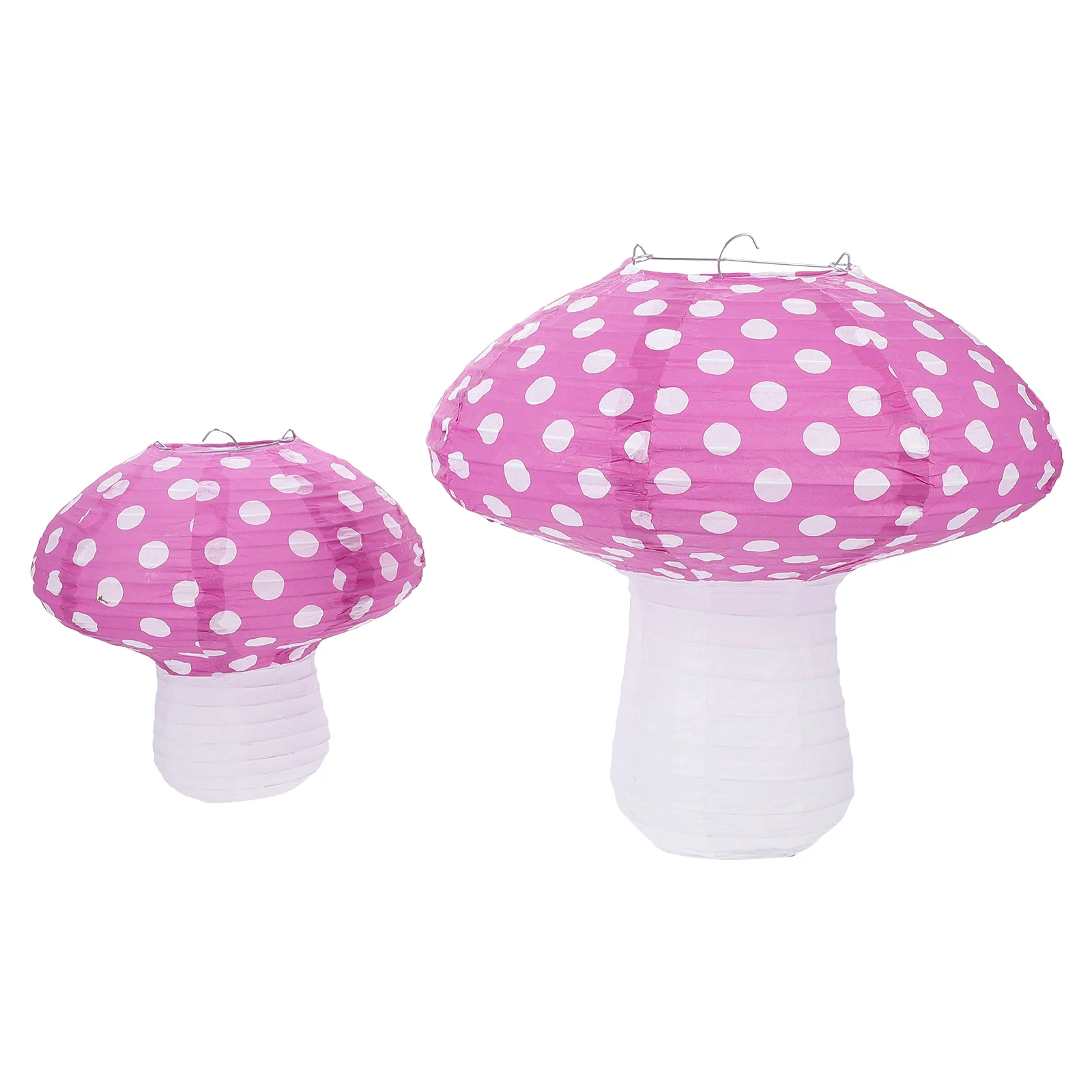 

2pcs Scene Lanterns Paper Lanterns Mushroom-shaped Lantern for Performance