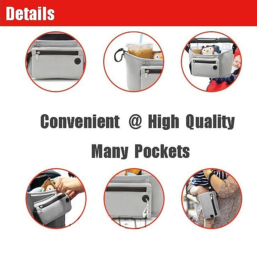 

Diaper bag Cartoon Baby Stroller Bag Organizer Bag Nappy Diaper Bags Carriage Buggy Pram Cart Basket Hook Stroller Accessories