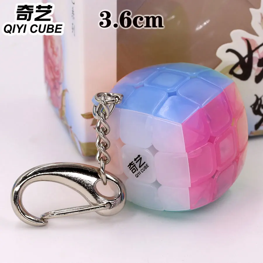 QI 3.6cm Jelly Волшебный куб, головоломка, мини куб 2,0 3,0 3,5 3,6 4,0 4,5 см ключ брелоки цепочки мини хлеб XiaoManTou развивающие игрушки игры - Color: QI 3.6cm Jelly