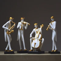 modern musician character people home decoration violin piano cello band crafts miniature figurines fairy garden living room