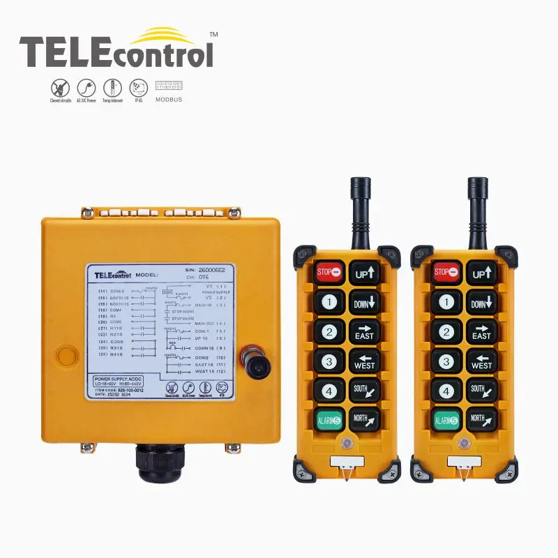 

Industrial Remote Control F23-BB Hoist Crane 12 Buttons Telecrane UTING 1 receiver 2 transmitters for truck hoist crane