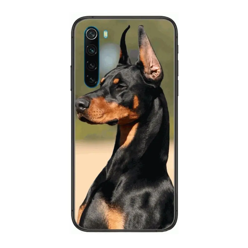 

Doberman Louis. Duberman cartoon Phone Case For XiaoMi Redmi Note 9S 8 7 6 5 A Pro T Y1 Anime Black Cover Silicone Back Pretty