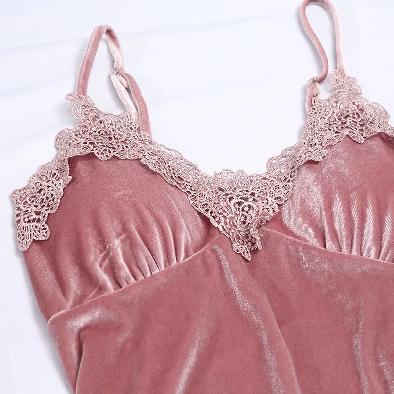 

Women Nightdress Suits Fashion Casual Home Wear Long Sleeve Lace Velvet Nightdress High Quality Pajamas Women's Cardigan Pajamas