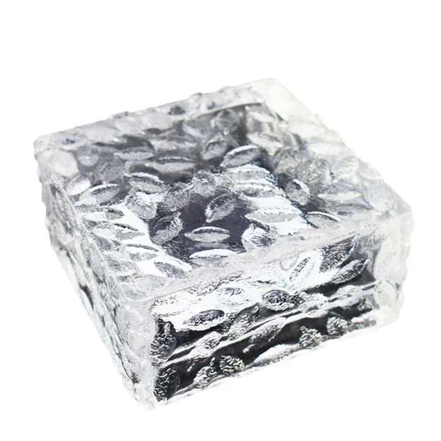 

Солнечный стеклянный кирпичный светильник s Path светодиодный светильник s наружный ледяной квадратный ночник для сада и двора (белый светиль...