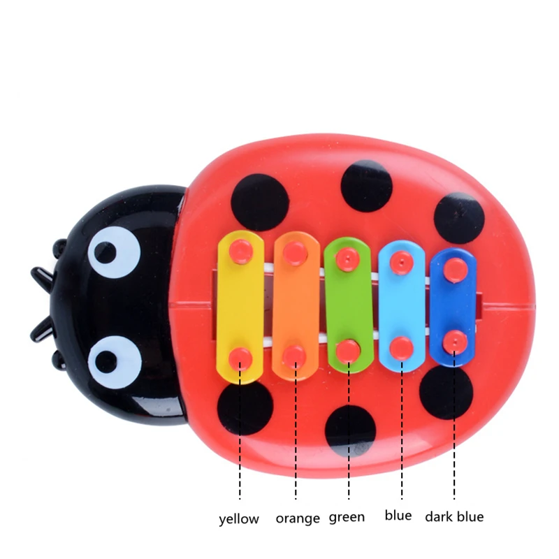 Пятицветная музыкальная игрушка Божья коровка Детские Музыкальные инструменты