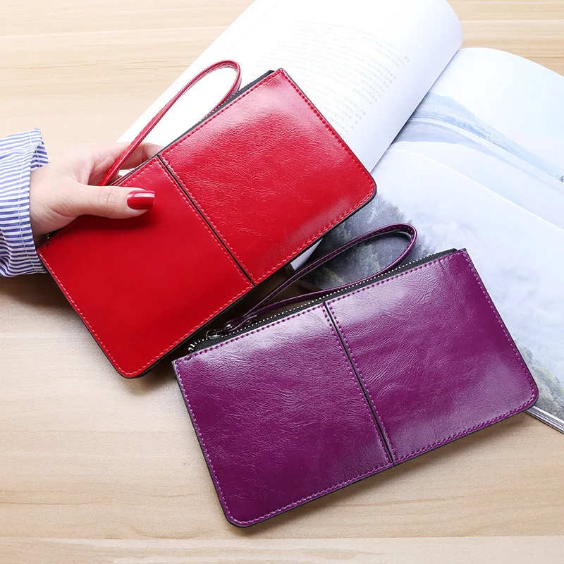 

New Fashion Women Office Lady PU Leather Long Purse Clutch Zipper Business Wallet Bag Card Holder Big Capacity Wallet