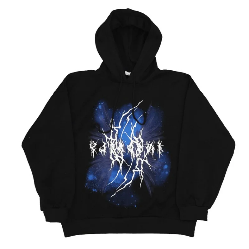 

Large Size Sports Sweater Men's Loose Pullover Hooded Sportswear Jacket Autumn Winter Plus Velvet Lovers Hip-hop Tops Clothes