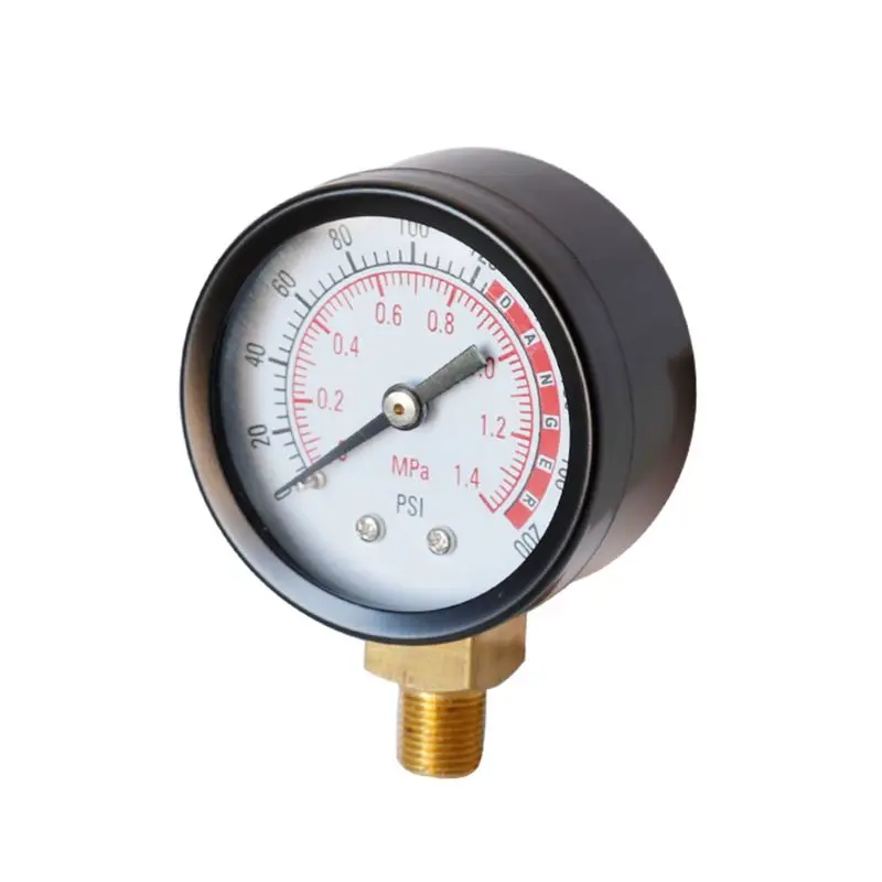 

0-200PSI Pressure Gauge Air Gauge for Air Tank 1/8" NPT Bottom Mount 0-1.4 Mpa