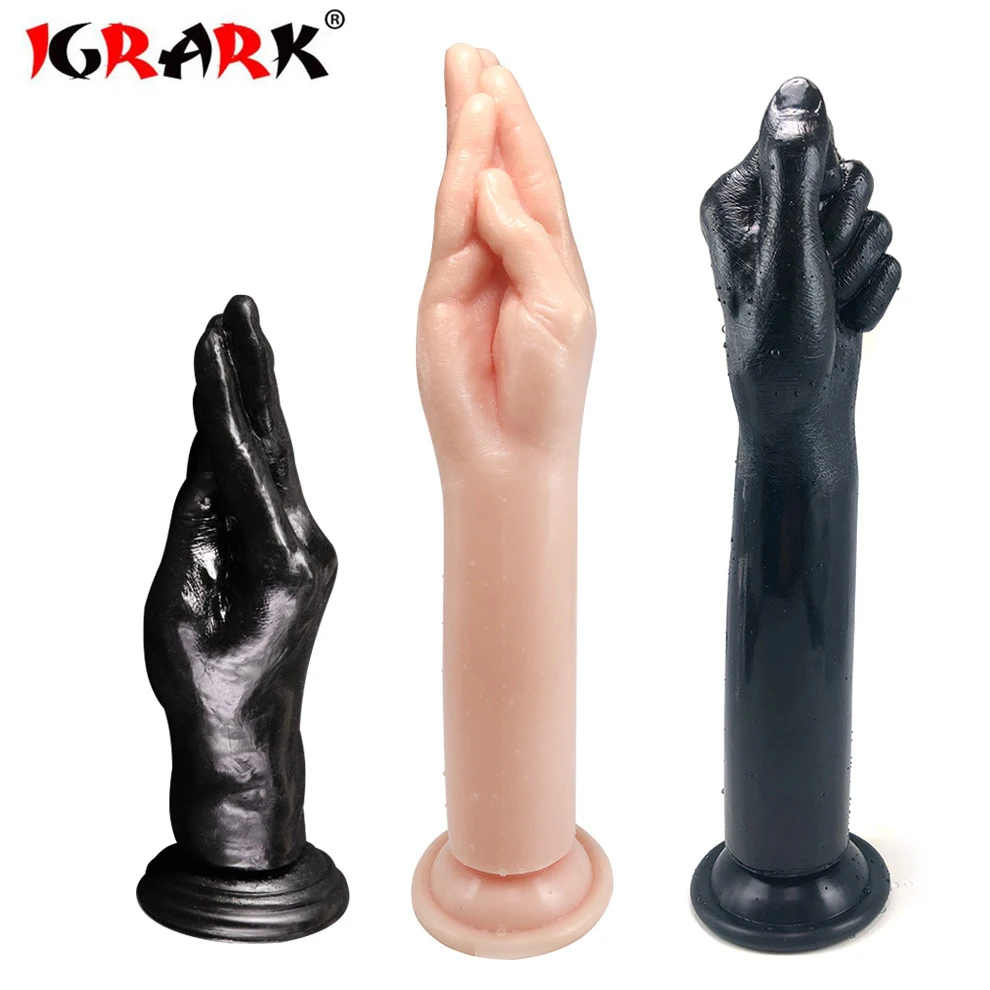 Super Huge Simulation Fist Dildo Hand Touch G-spot Anal Plug Vaginal Masturbation TPE Suction Cup Sex Toys for Unisex Couple Gay | Красота и