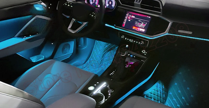 

For Audi Q3 Q3L 2019 MMI Car Ambient Light Set Control Decorative LED 30 colors Atuo Neon Atmosphere Lamp illuminated Strip