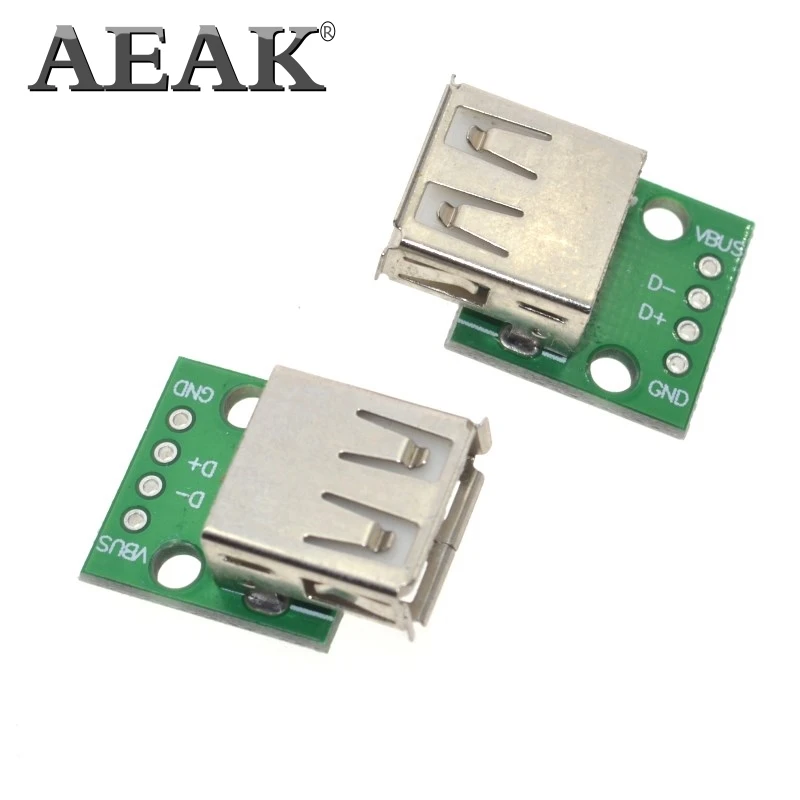 10 шт. плата адаптер AEAK с USB 2 0 на 4P DIP Switch|10 pcs|female femalefemale to female |