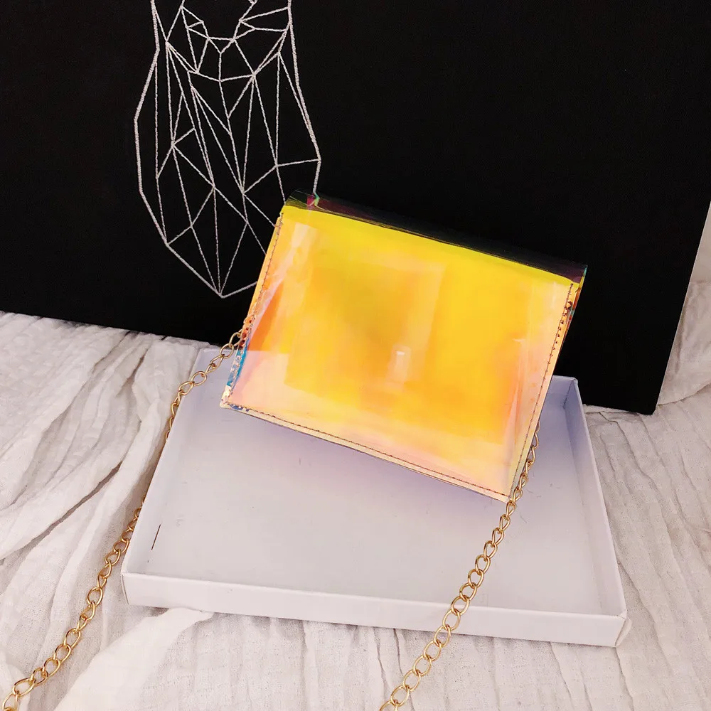 Сумки через плечо для женщин лазерные прозрачные сумки модные женские корейские