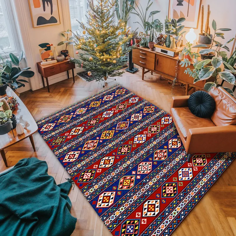 Персидский Ethnic Bohemia ковры для Гостиная Спальня коврик с геометрическим узором